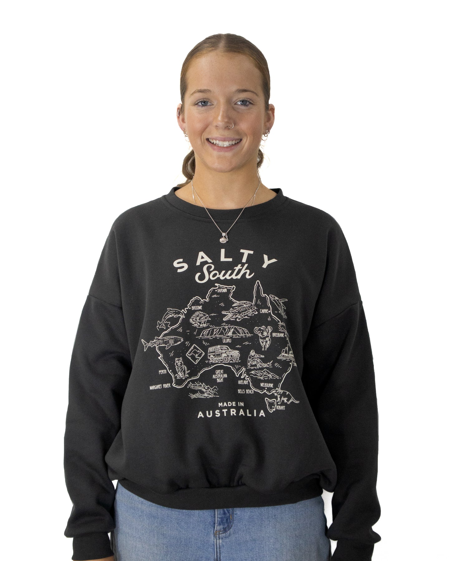 Salty South Australia Map Crew Womens