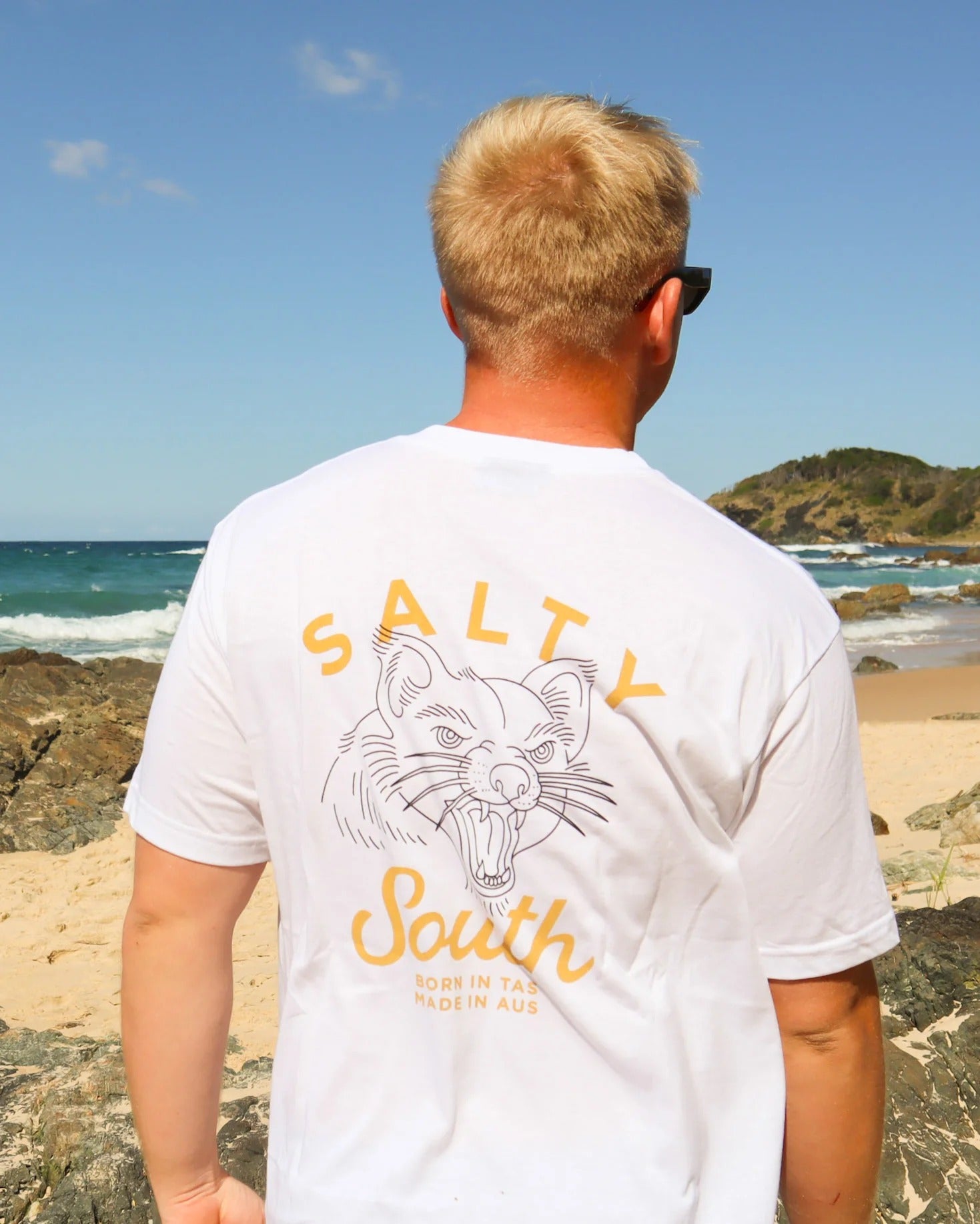 Salty South Mens Corp Lines Hoodie Australian Made