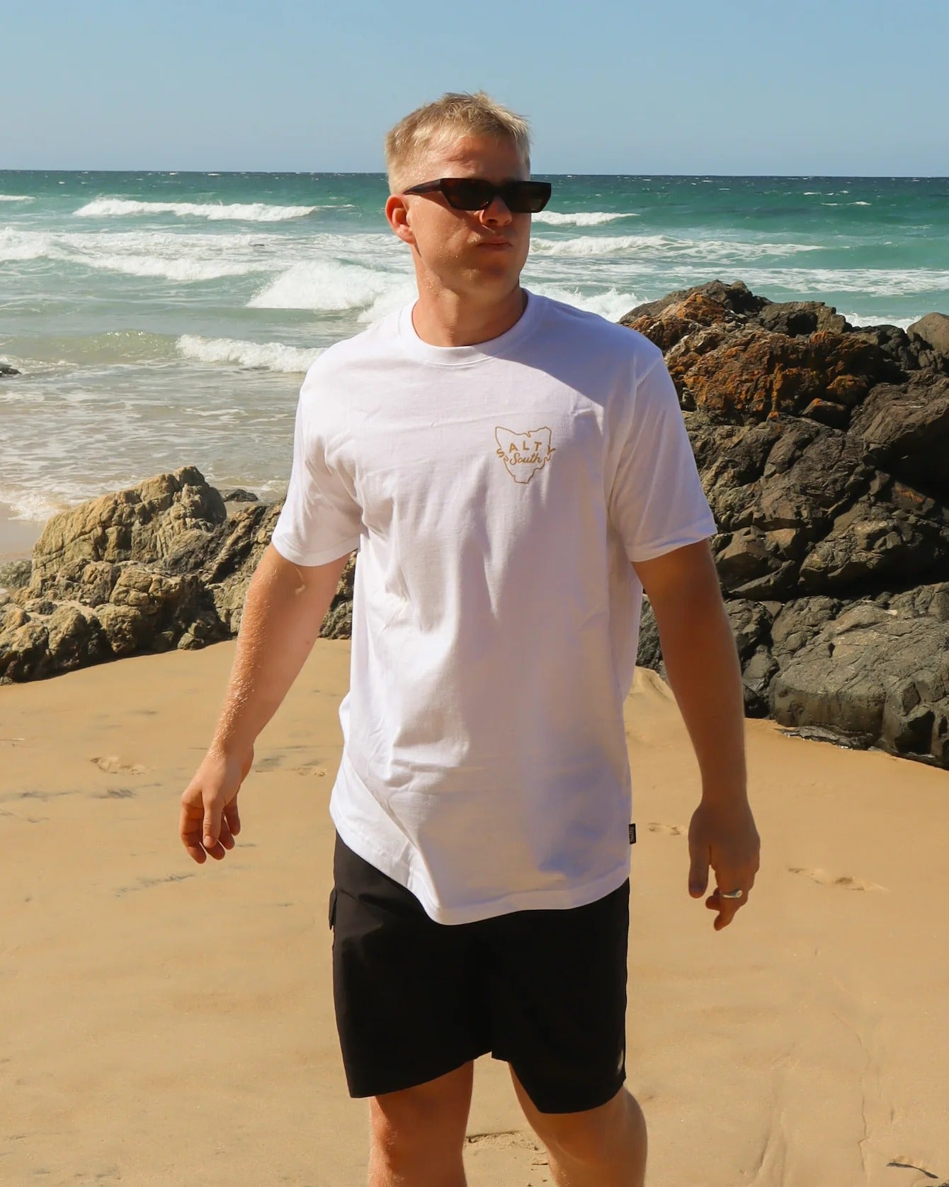 Salty South Mens Corp Lines Hoodie Australian Made