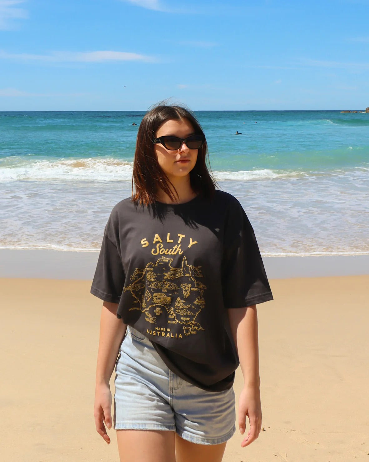 Salty South Australia Map Stubby Cooler Australian Made