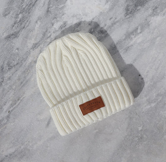 The Yaxley Knitted Beanie - Cream